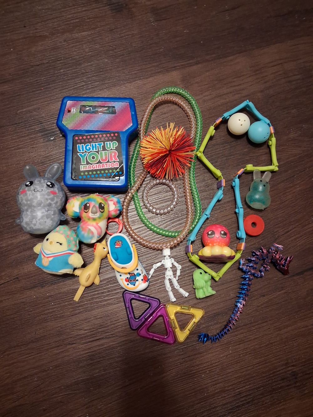 Assorted Kids Toys Pack - Multicolor Plushes, Fidget Toys & Necklaces